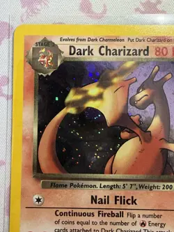 Pokemon TCG Dark Charizard 4/82 Rare Holo Team Rocket WOTC Vintage 2000 SWIRL - Image 4