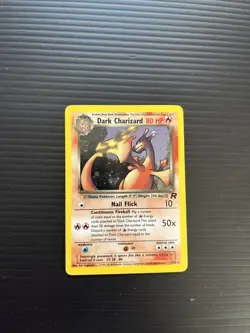 Pokemon TCG Dark Charizard 4/82 Rare Holo Team Rocket WOTC, Vintage MPHP - Image 1
