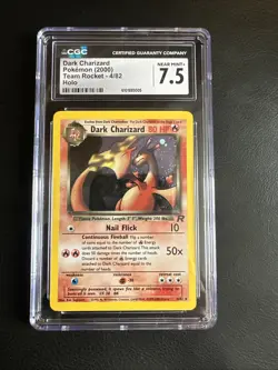 Pokemon TCG Dark Charizard 4/82 Team Rocket 2000 Holo Rare Card CGC 7.5 - Image 1