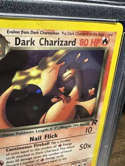 Dark Charizard 4/82 Holo Rare - Pokemon Team Rocket PSA 1 PR - Image 3