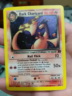 Pokemon Dark Charizard 4/82 Team Rocket Holo Rare WOTC MP Corner Crease - Image 3