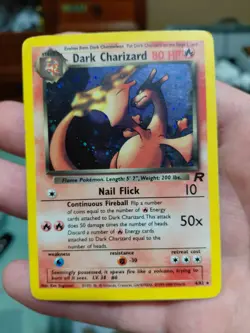 Pokemon Dark Charizard 4/82 Team Rocket Holo Rare WOTC MP Corner Crease - Image 4