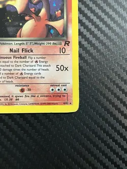 Pokemon TCG Dark Charizard 4/82 Rare Holo Team Rocket WOTC, Vintage Mp - Image 4