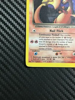 Pokemon TCG Dark Charizard 4/82 Rare Holo Team Rocket WOTC, Vintage Mp - Image 5