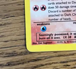 🔥Dark Charizard Holo 4/82 Team Rocket 2000 WOTC Rare Vintage Pokemon Card 🔥 - Image 3