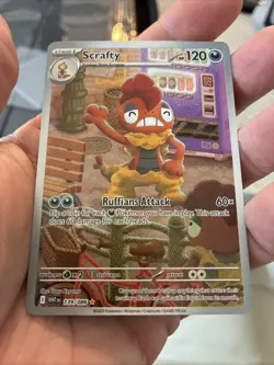 Pokemon Scrafty 139/086 White Flare Illustration English, NM/M+ Condition - Image 1