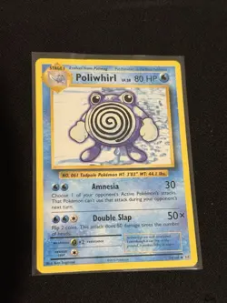 Pokemon Cards: Base Set 1st Edition Uncommon: Poliwhirl 38/102 - Image 1