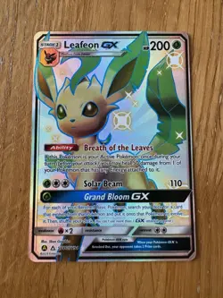 Pokemon TCG Leafeon GX SV46/SV94 Hidden Fates Shiny Holo Rare Full Art - Image 1