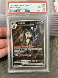 2024 POKEMON TWM EN-TWILIGHT MASQUERADE ILLUSTRATION RARE #174 FROSLASS PSA 10 - Image 1