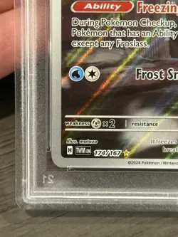 2024 POKEMON TWM EN-TWILIGHT MASQUERADE ILLUSTRATION RARE #174 FROSLASS PSA 10 - Image 2