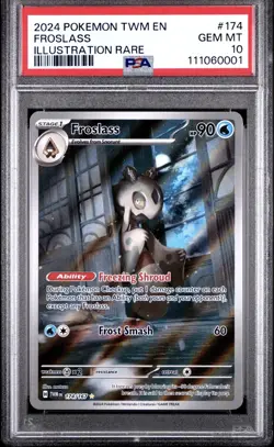 Pokemon Froslass Twilight Masquerade Illustration Rare 174/167 PSA 10 Gem Mint - Image 1