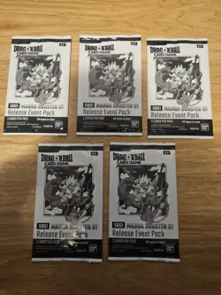 SB01 Manga Booster 01 Release Event Pack Dragon Ball Sealed Promo Card ×5 - Image 1