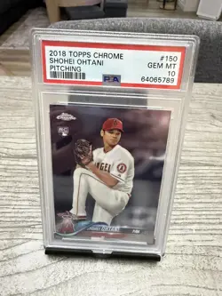 2018 TOPPS CHROME OHTANI ROOKIE PSA 10 - Image 1