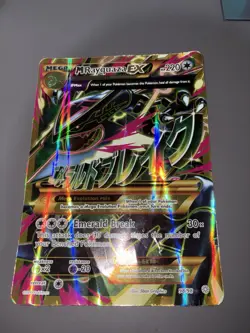 Pokemon TCG JUMBO/Oversized Mega M Rayquaza EX Full Art 98/98 XY Ancient Origins - Image 1