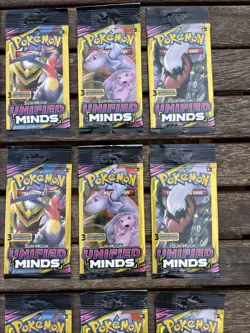 Lot of 32 Pokemon Sun & Moon Unified Minds 3 Card Booster Packs Sealed - Image 4