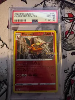 Charizard 010/078 Reverse Holo - Pokemon GO Graded Pokemon Card - GEM MT PSA 10 - Image 1