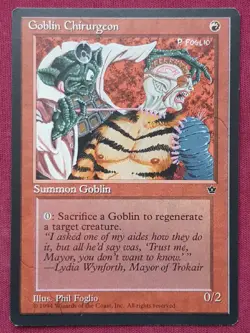 Magic The Gathering FALLEN EMPIRES GOBLIN CHIRURGEON FOLGIO red card MTG - Image 1