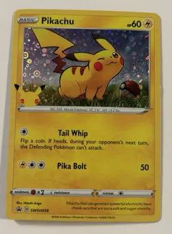 Pikachu SWSH039 SWSH: Sword & Shield Promo Cards Holo LP - Image 1