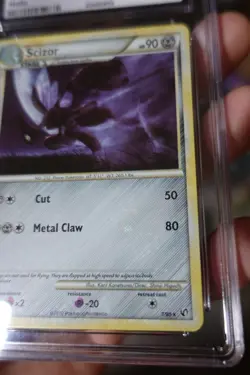 Scizor 7/90 Holo CGC 8.5 Undaunted Holobleed SWIRL Pokemon Card Graded - Image 4