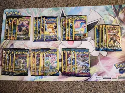 Pokemon TCG mini Booster Pack Lot (28 Packs) English 3 card packs- 7 sets - Image 1