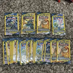 Lot of 21 Pokemon 2019 Unbroken Bonds 3 Card Booster Packs Unweighted New Sealed - Image 1