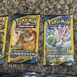 Lot of 21 Pokemon 2019 Unbroken Bonds 3 Card Booster Packs Unweighted New Sealed - Image 3