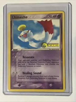 Chimecho 024 Black Star Promo 2004 Non Holo Rare Pokemon Winner Stamp LP - Image 1
