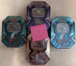 Pokemon Triple Whammy Tins SEALED (4 Tins) - Image 1