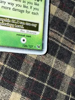 Nintendo Shaymin LV.X 126/127 Ultra Rare Holo Platinum English 2009 HP 100 - Image 4