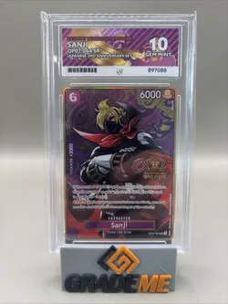 ACE 10 Sanji #OP07-064 One Piece Gold Foil 2nd Anniversary Set English - Image 1
