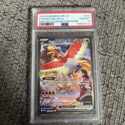 Pokemon TCG Ethan's Ho-Oh EX Card 230/182 Sir Destined Rivals PSA 10 - Image 1