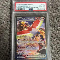 Pokemon TCG Ethan's Ho-Oh EX Card 230/182 Sir Destined Rivals PSA 10 - Image 4