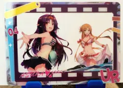Asuna & Yuuki SAO UR Card Goddess Story Genki Parade Waifu Clear Acrylic - Image 1