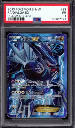 2013 Pokemon Black & White Plasma Blast Full Art Dialga EX #99 PSA 1 POOR - Image 1
