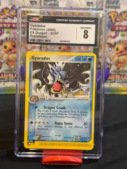 CGC 8 Gyarados 32/97 Prerelease Nintendo Promo Pokemon EX Dragon 2003 English - Image 1