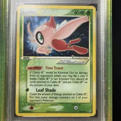 Pokemon Celebi Gold Star Holo EX Crystal Guardians 100/100 PSA 8 NM - Image 2