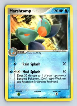 Marshtomp 24/100 R Crystal Guardians Pokemon MP - Image 1