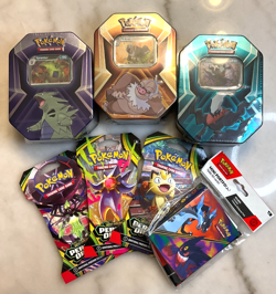 Pokemon TCG Triple Whammy Collectors Tins Slaking Tyranitar Darkrai Lot - Image 2