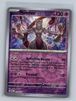 Mewtwo 150/165 Rare 151 Pokemon Reverse Holo Near Mint - Image 1