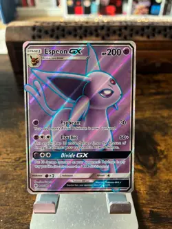 Pokemon TCG Espeon GX 140/149 Sun And Moon Full Art Ultra Rare Holo - Image 1