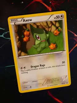 MP Pokemon AXEW Card BW BLACK STAR PROMO Set BW16 Black and White Non-Holo#2 - Image 1