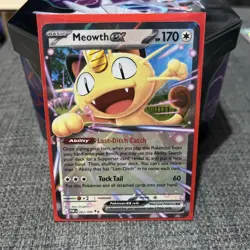 Meowth ex 062/088 Evolutions Holo Double Rare English Pokemon TCG Card HP 170 - Image 1