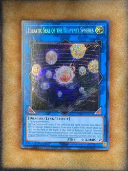 Yugioh Hieratic Seal of the Heavenly Spheres RA02-EN039 Secret Rare 1st Ed NM - Image 1