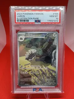 POKEMON PSA 10 GEM MINT Twilight Masquerade Lairon 184/167 IR SV 2024 TCG ENG - Image 1