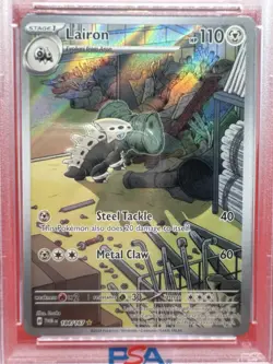 POKEMON PSA 10 GEM MINT Twilight Masquerade Lairon 184/167 IR SV 2024 TCG ENG - Image 2