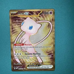 Pokemon TCG Mew Ex 205/165 Full Art Scarlet & Violet 151 Metal Card - Image 1