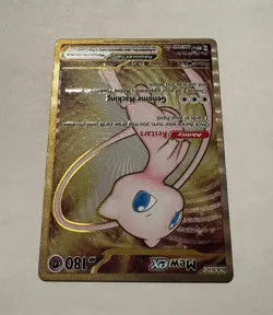 Pokemon TCG Mew EX Metal Gold NM/LP 205/165 Scarlet & Violet 151 Promo Card - Image 2