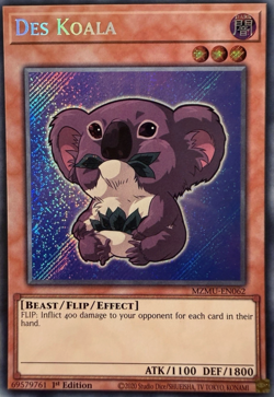 MZMU-EN062 Des Koala Chibi Art Secret Rare 1st Edition NM YuGiOh Card - Image 1