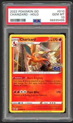 Pokemon Card - PSA 10 Charizard 010/078 - Pokemon Go - GEM MT - PSA10 - Image 1