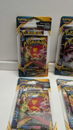 Pokemon Sealed Lot Of 4 Sword&Shield Darkness Ablaze Double Packs - Image 2